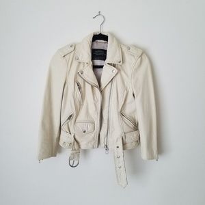 All saints Tomlin crop leather jacket XS 2